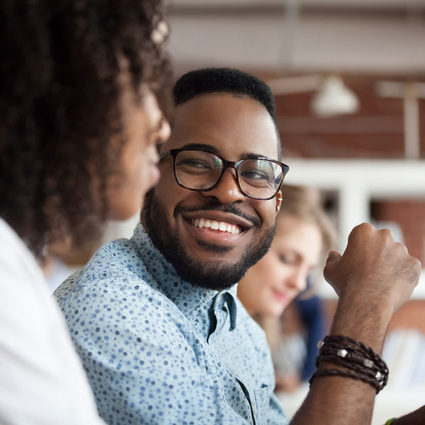 man smiling